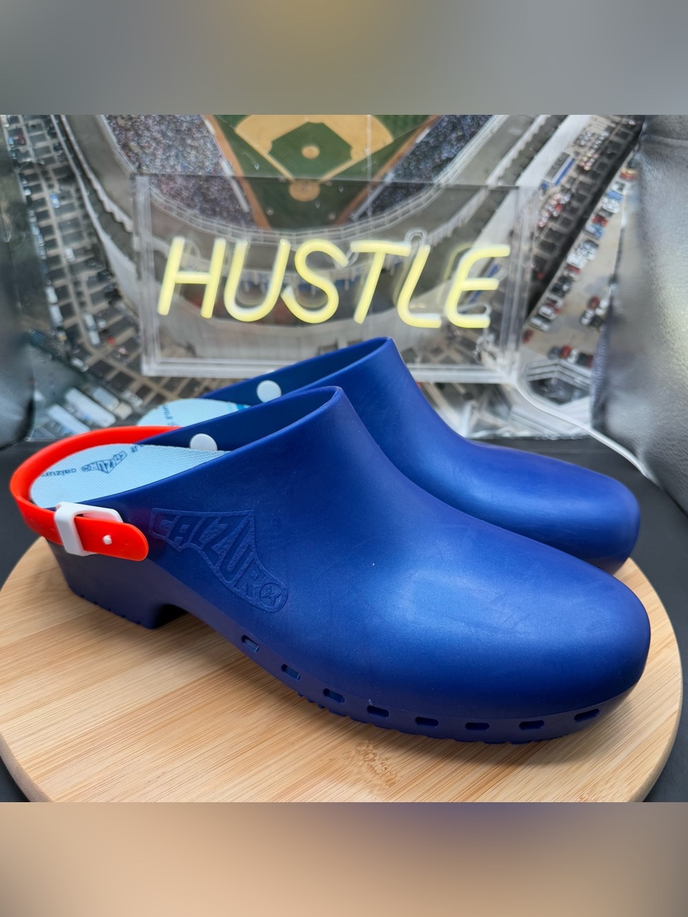 CALZURO CLASSIC METALLIC BLUE WITH STRAPS EU 44-45